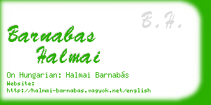 barnabas halmai business card